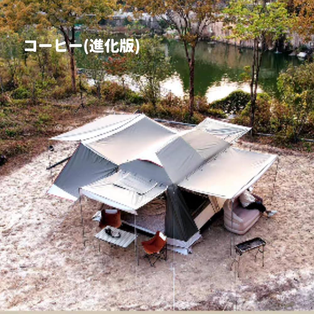 テント　8人から12人用　Fengzel Outdoor 楽天市場】Fengzel Outdoor 大型ワンタッチテント 8-12人用 黒UV